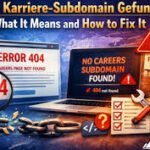 keine karriere-subdomain